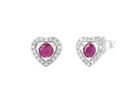 Earrings Bliss Woman Lumina in White Gold Rubino 0.14 Ct 20082478 - 20082478